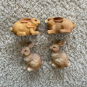 Brown Rabbit Figurines (4)